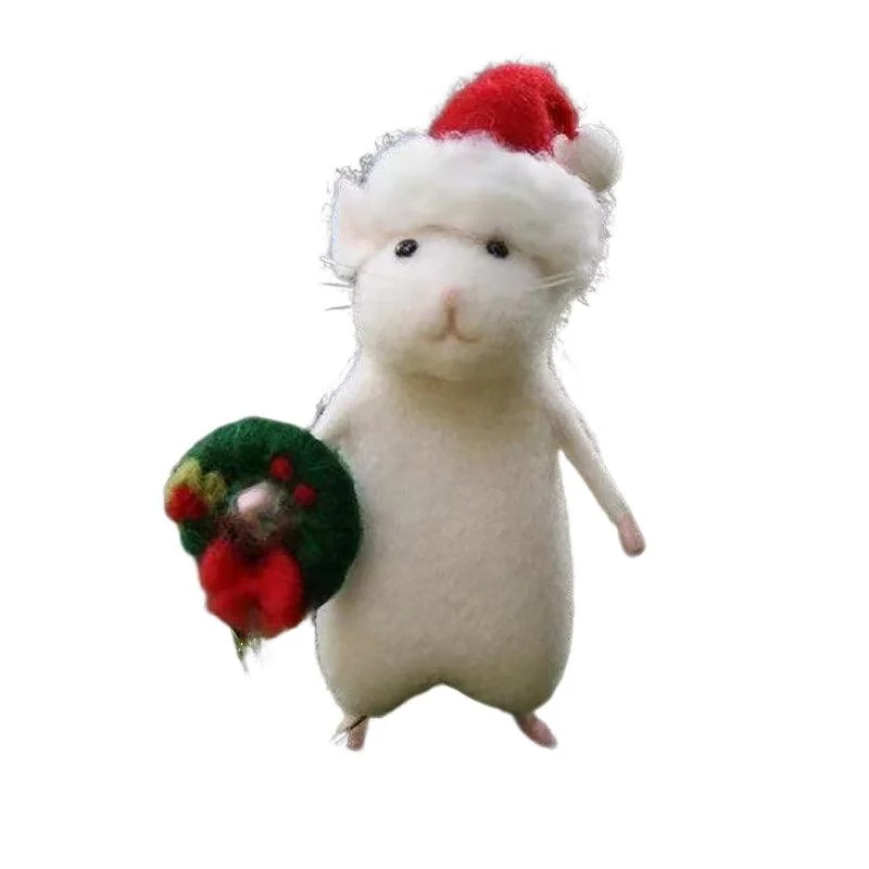 Felt Mouse and Pumpkin Ornament -  - #tag1#
