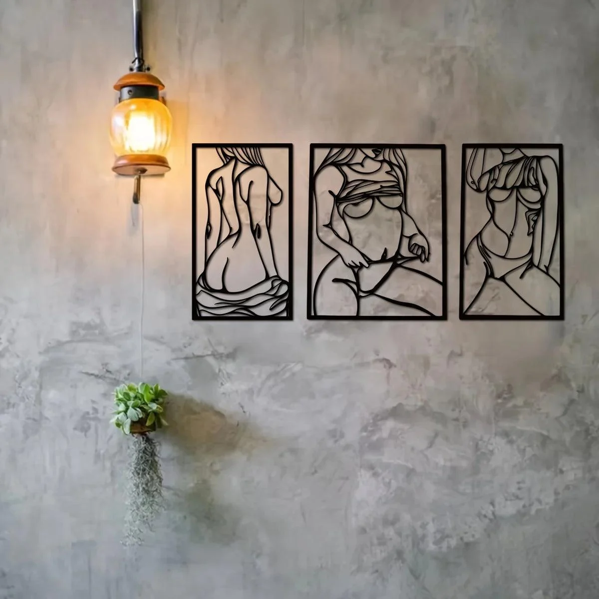 Female Form Metal Art Wall Decor - - #tag1#