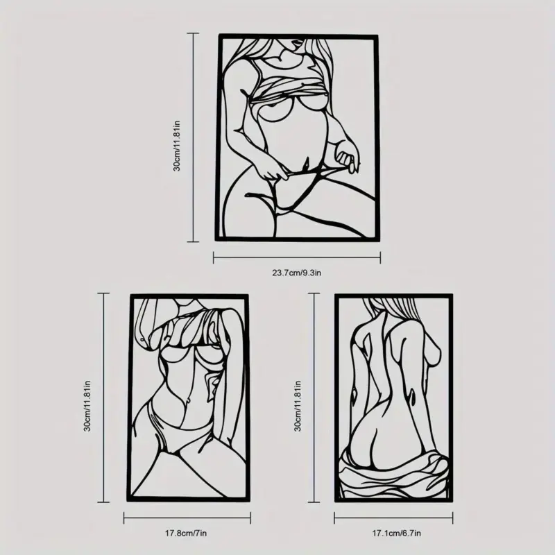 Female Form Metal Art Wall Decor tag1