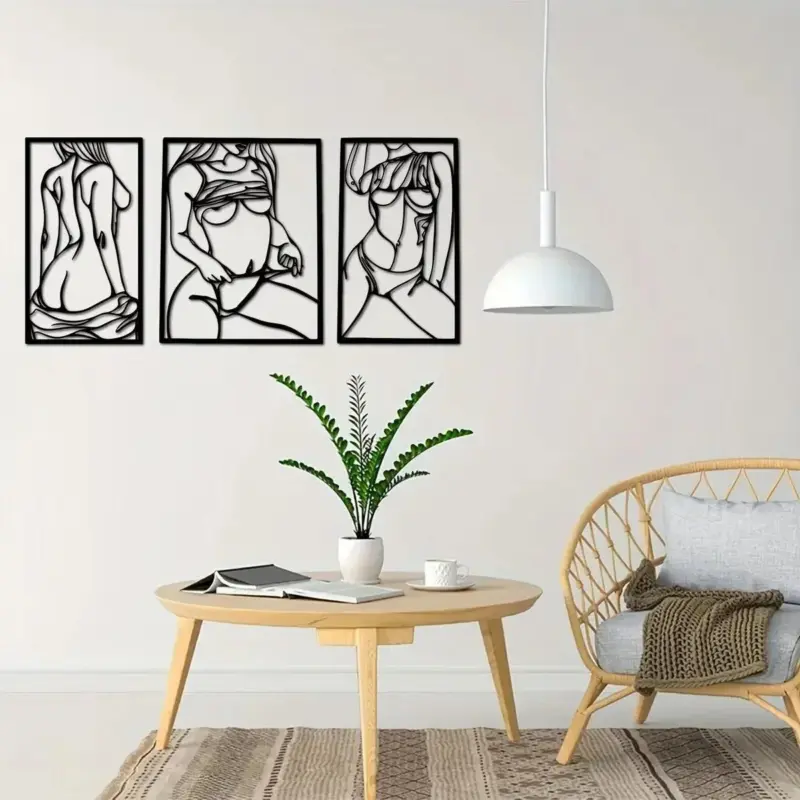 Female Form Metal Art Wall Decor tag1