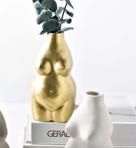 Feminine Curves Nude Female Ceramic Vase -