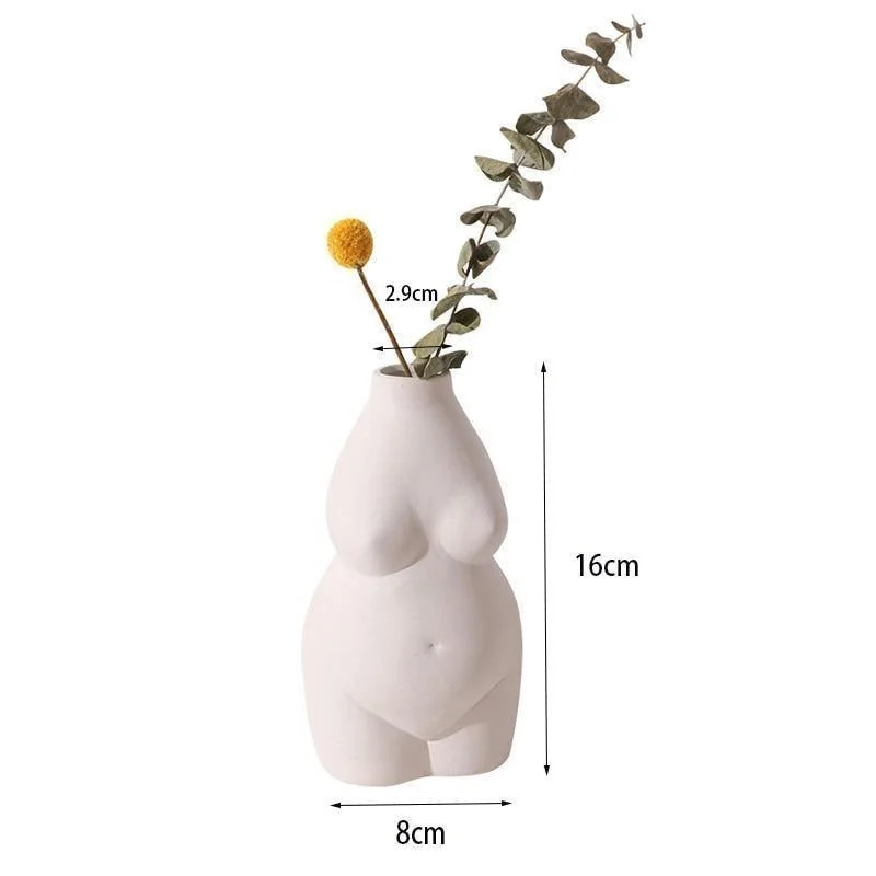 Feminine Curves Nude Female Ceramic Vase -