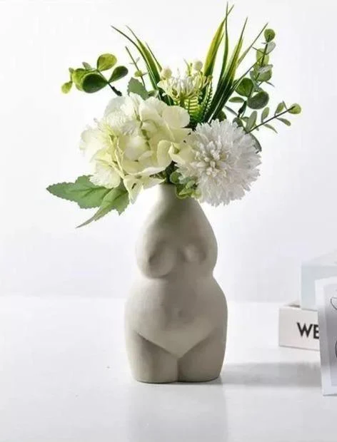 Feminine Curves Nude Female Ceramic Vase -