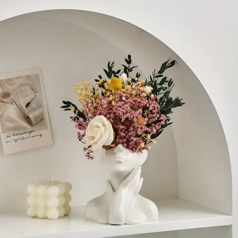 FemmeFlora Vase Expressive Ceramic Flower Vase with Human Face tag1