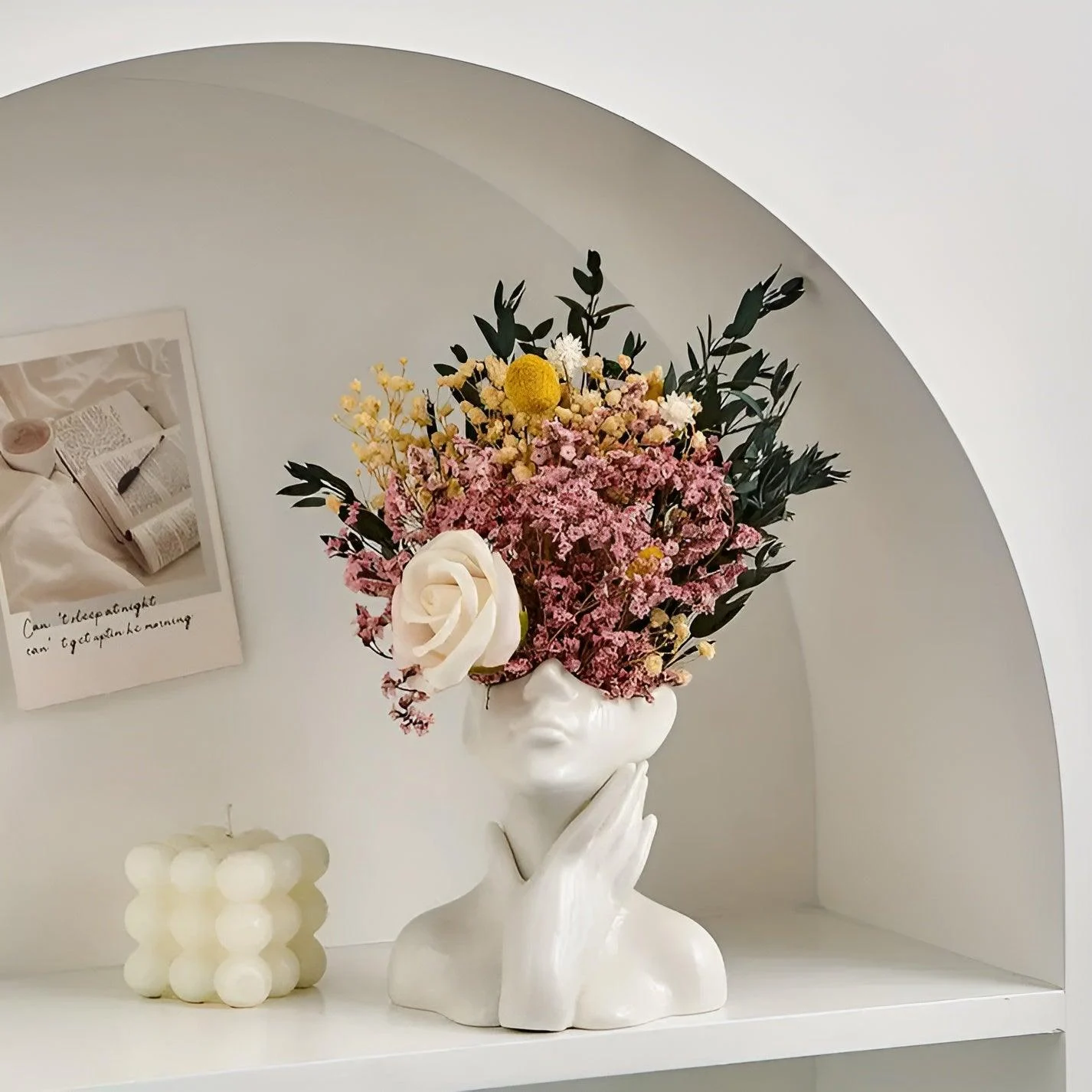 FemmeFlora Vase - Expressive Ceramic Flower Vase with Human Face -  - #tag1#