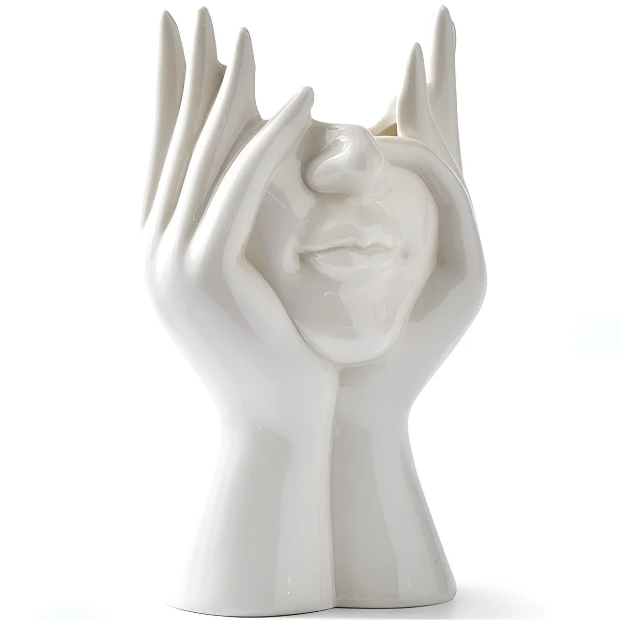 FemmeFlora Vase - Expressive Ceramic Flower Vase with Human Face -  - #tag1#