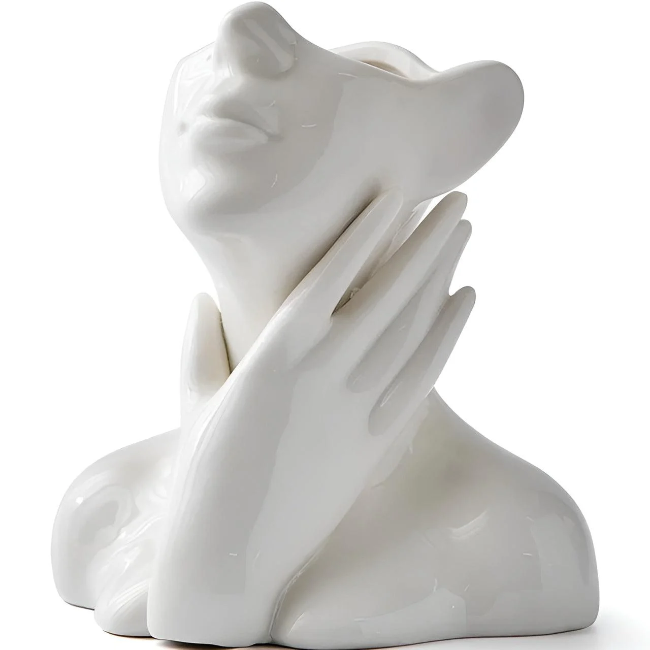 FemmeFlora Vase - Expressive Ceramic Flower Vase with Human Face -  - #tag1#