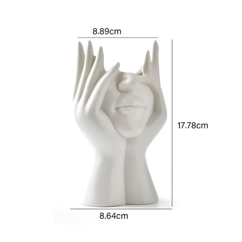 FemmeFlora Vase Expressive Ceramic Flower Vase with Human Face tag1