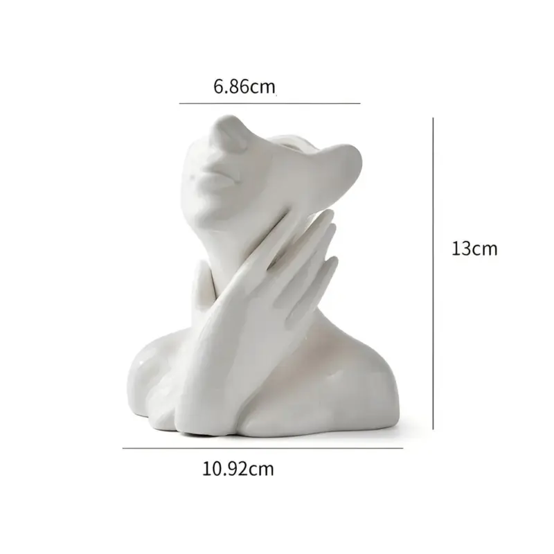 FemmeFlora Vase Expressive Ceramic Flower Vase with Human Face tag1