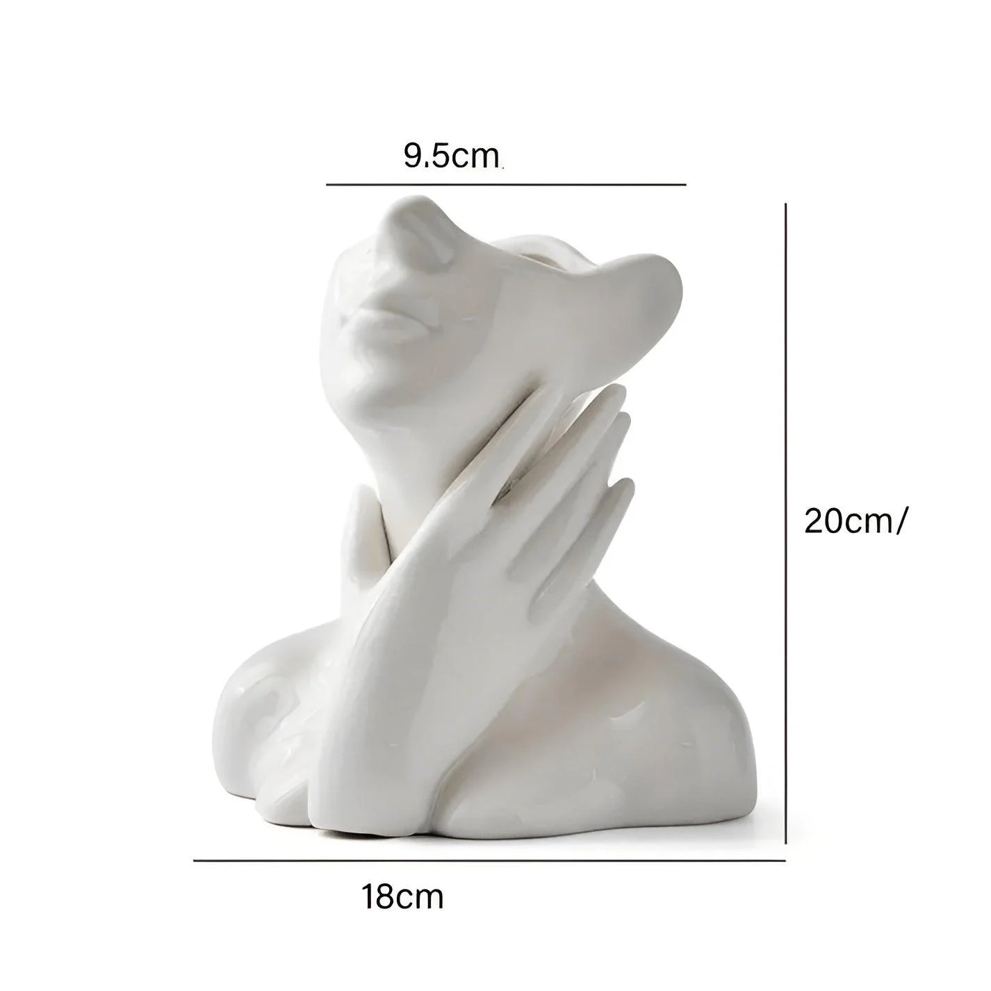 FemmeFlora Vase - Expressive Ceramic Flower Vase with Human Face -  - #tag1#
