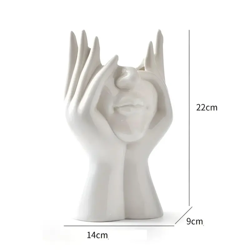 FemmeFlora Vase Expressive Ceramic Flower Vase with Human Face tag1