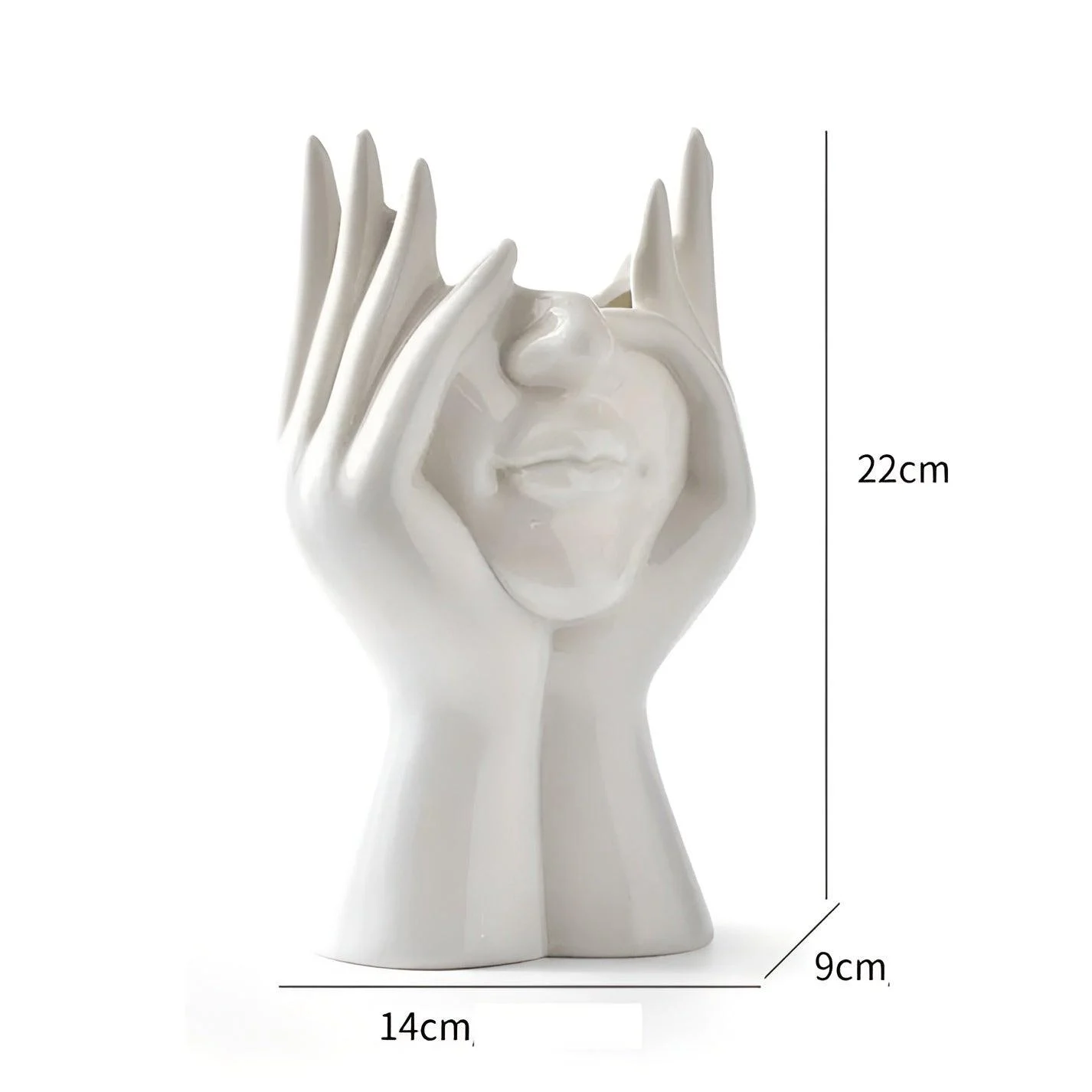 FemmeFlora Vase - Expressive Ceramic Flower Vase with Human Face -  - #tag1#