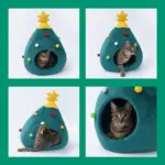Festive Fir Cozy Pet Bed tag1