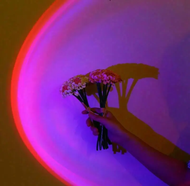 Fifteen Colour Sunset Projector Table Lamp tag1