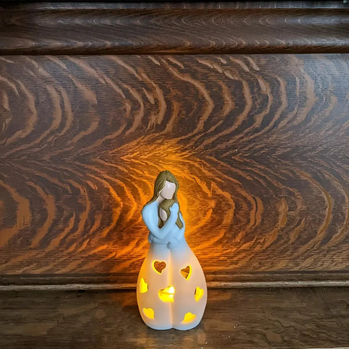 Figurative Candle Holder - Embrace - Mother Daughter - Flickering Light -  - #tag1#