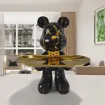 Figurine CraftBear With Bowl Decorative Bear Figures tag1
