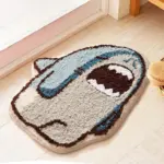 Fin tastic Cute Shark Rug tag1