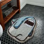Fin tastic Cute Shark Rug tag1