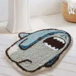 Fin tastic Cute Shark Rug tag1