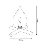 FireFlare Table Lamp Campfire Flame Lamp LED with Wooden Base tag1
