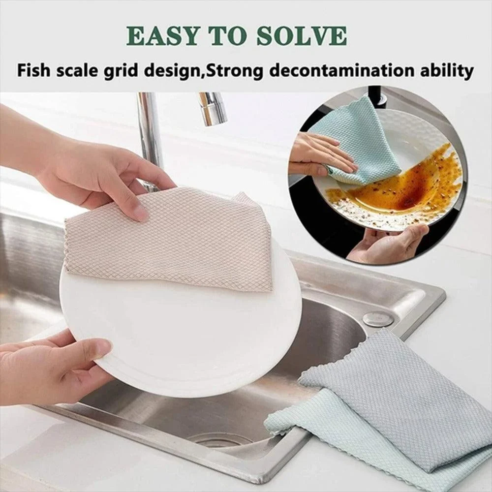 Fish Scale Microfiber Polishing Cleaning Cloth -  - #tag1#