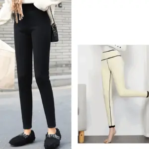 FitFlex Fleece Legging - Plush pants with high waist and stretch for women -  - #tag1#