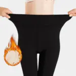 FitFlex Fleece Legging Plush pants with high waist and stretch for women tag1
