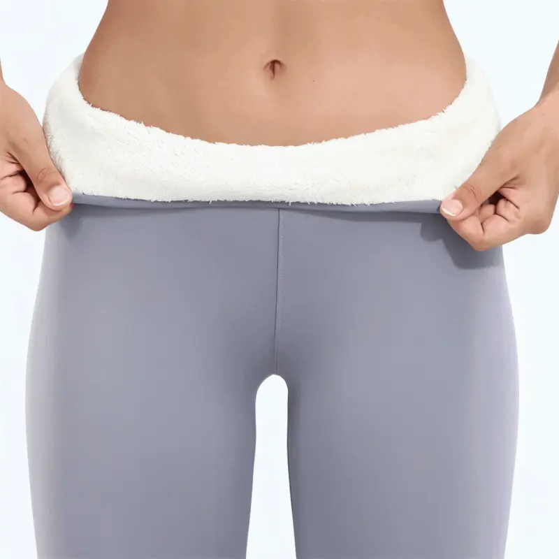 FitFlex Fleece Legging Plush pants with high waist and stretch for women tag1