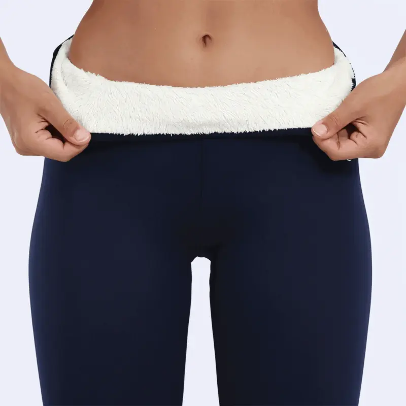 FitFlex Fleece Legging Plush pants with high waist and stretch for women tag1