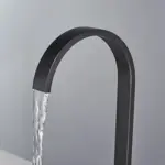 Flat Kitchen Faucet Solid Brass tag1
