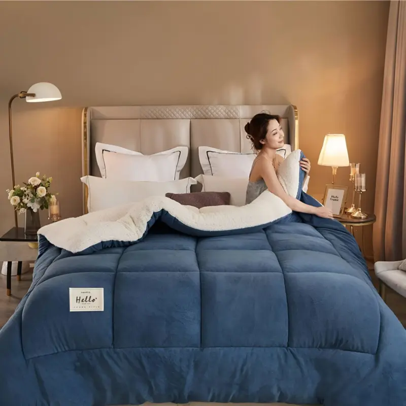 FleeceComforter Fluffy reusable bedding for ultimate luxury and coziness in bed tag1