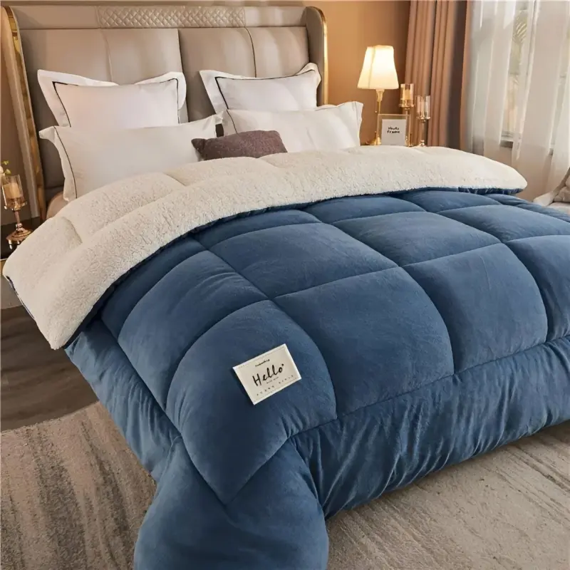 FleeceComforter Fluffy reusable bedding for ultimate luxury and coziness in bed tag1