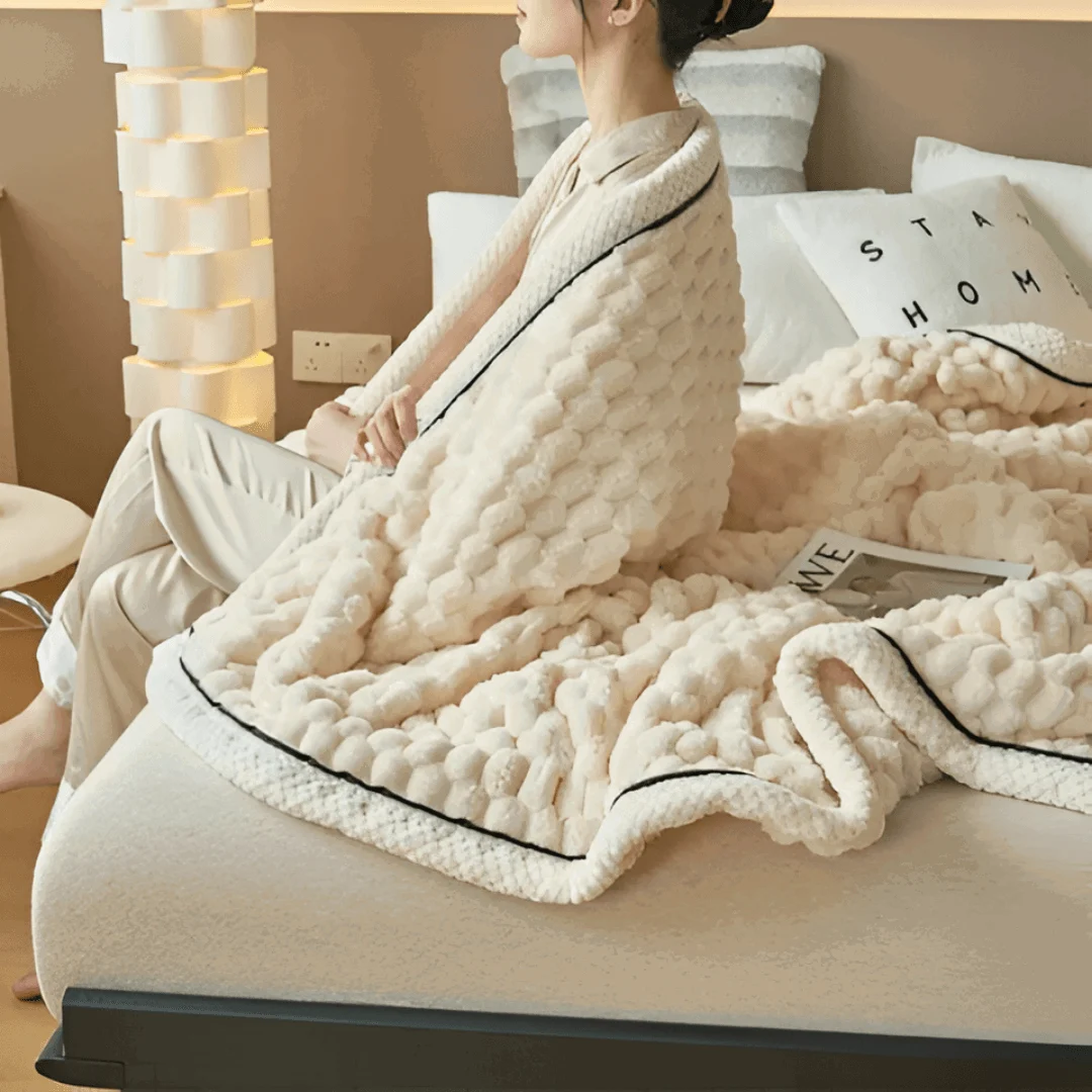 FleeceDream Premium Plush Fleece Blanket - warm and comfortable for couch, bed, and travel -  - #tag1#