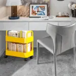 FlexShelf 2 tier book cart Multifunctional book cart Mobile book shelf tag1
