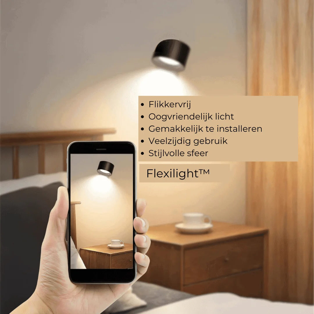 FlexiGlow – Wireless Rechargeable 360° Wall Lamp for Flexible Lighting -  - #tag1#