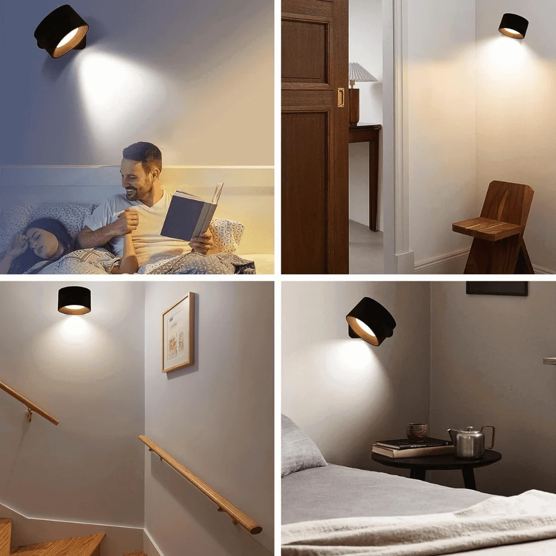 FlexiGlow – Wireless Rechargeable 360° Wall Lamp for Flexible Lighting -  - #tag1#