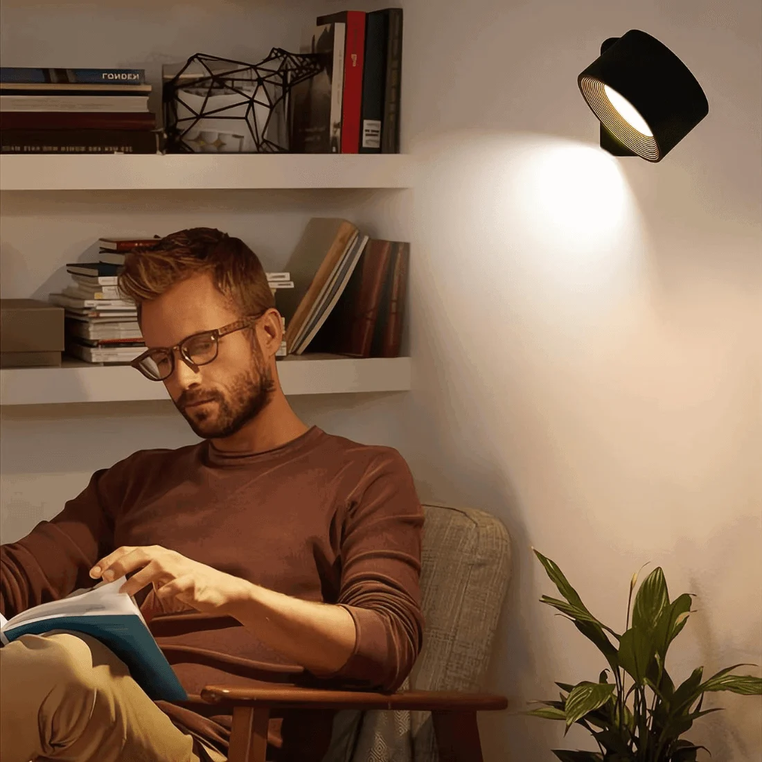 FlexiGlow – Wireless Rechargeable 360° Wall Lamp for Flexible Lighting -  - #tag1#