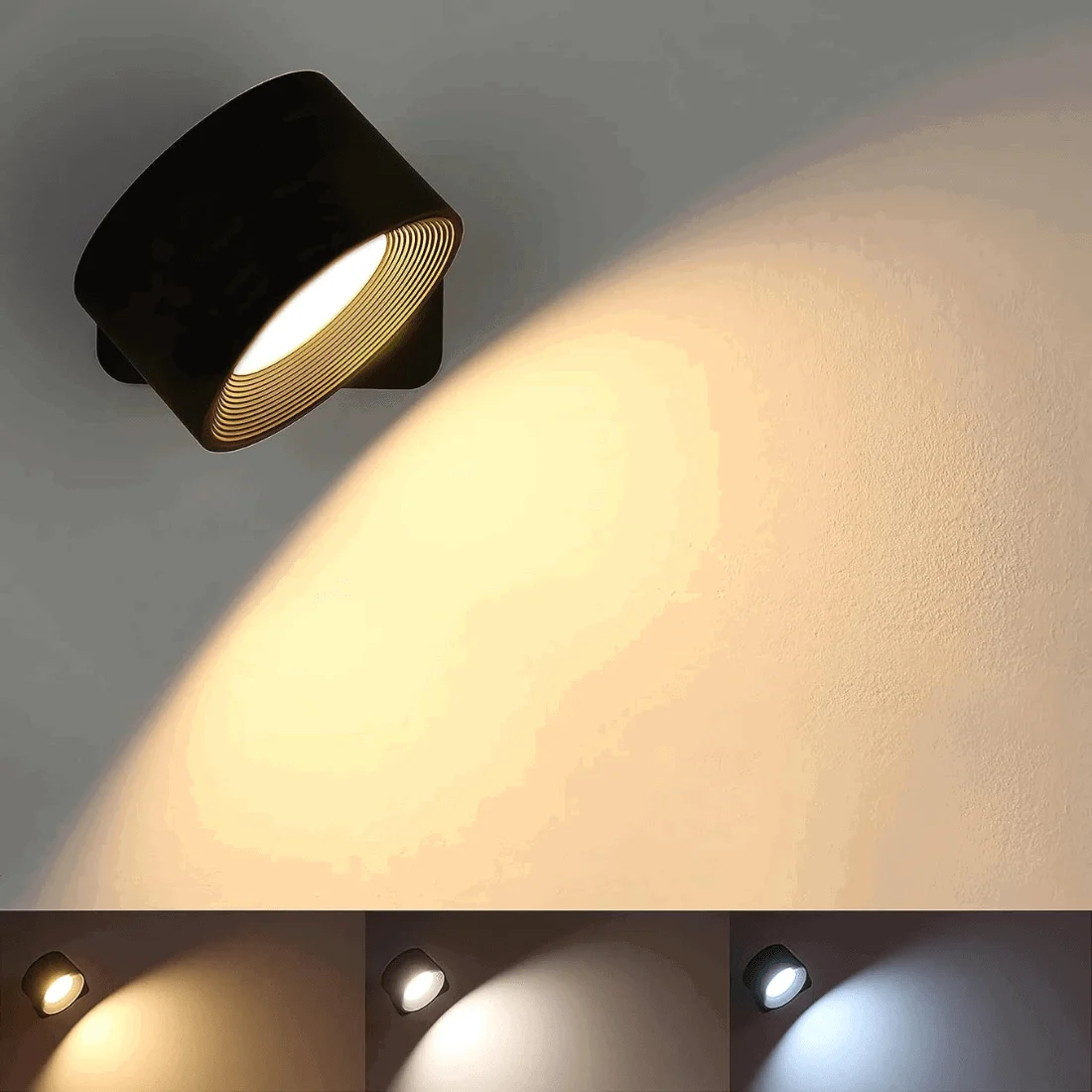 FlexiGlow – Wireless Rechargeable 360° Wall Lamp for Flexible Lighting -  - #tag1#