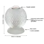 FlexiLuxe Modern wireless crystal table lamp tag1