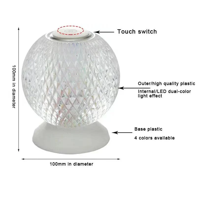FlexiLuxe - Modern wireless crystal table lamp -  - #tag1#