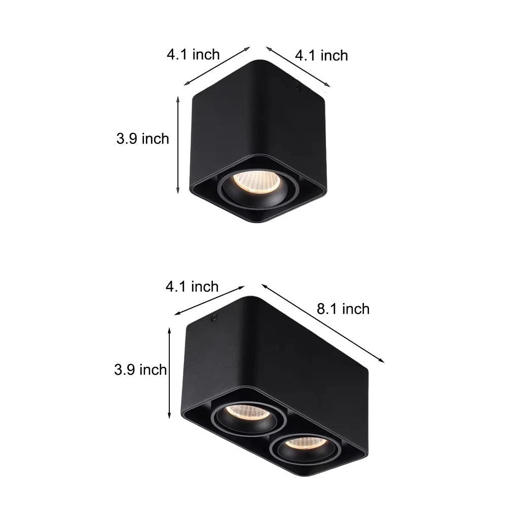 FlexiSquare - Dimmable LED Ceiling Grid Light with Adjustable Square Lamp Head -  - #tag1#
