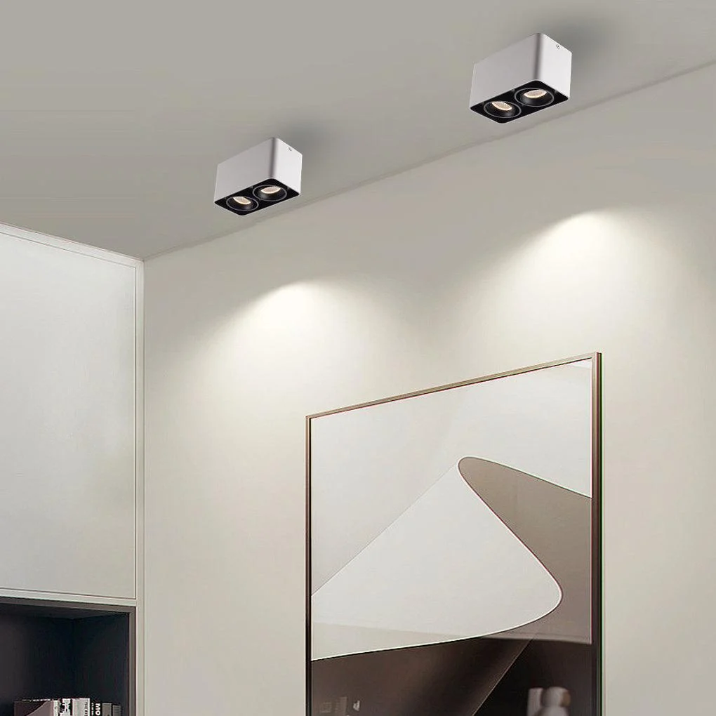 FlexiSquare - Dimmable LED Ceiling Grid Light with Adjustable Square Lamp Head -  - #tag1#