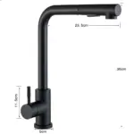 Flexible Deck Kitchen Sink Faucet Stainless Steel Hot and Cold Water Mixer tag1