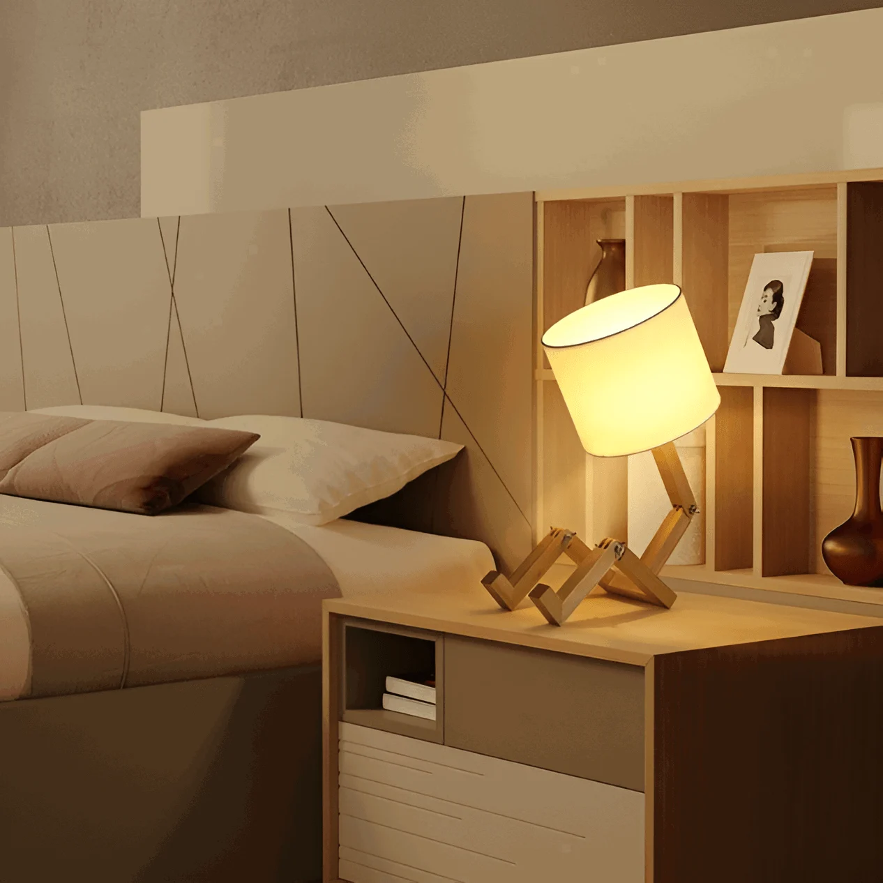 Flexible WoodMan Lamp - Solid Wood Robot Desk Lamp -  - #tag1#