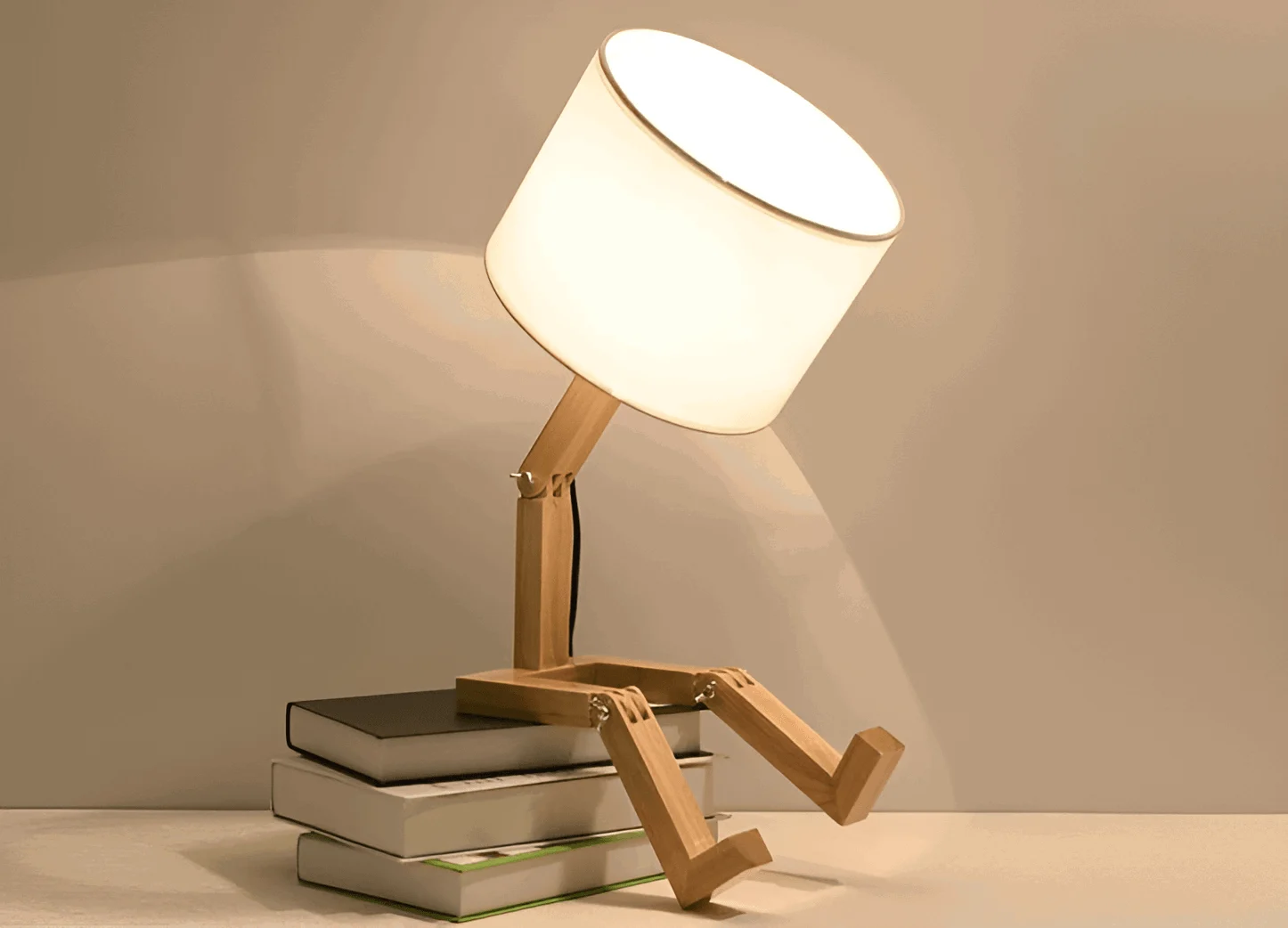 Flexible WoodMan Lamp - Solid Wood Robot Desk Lamp -  - #tag1#