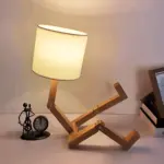 Flexible WoodMan Lamp Solid Wood Robot Desk Lamp tag1