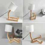 Flexible WoodMan Lamp Solid Wood Robot Desk Lamp tag1
