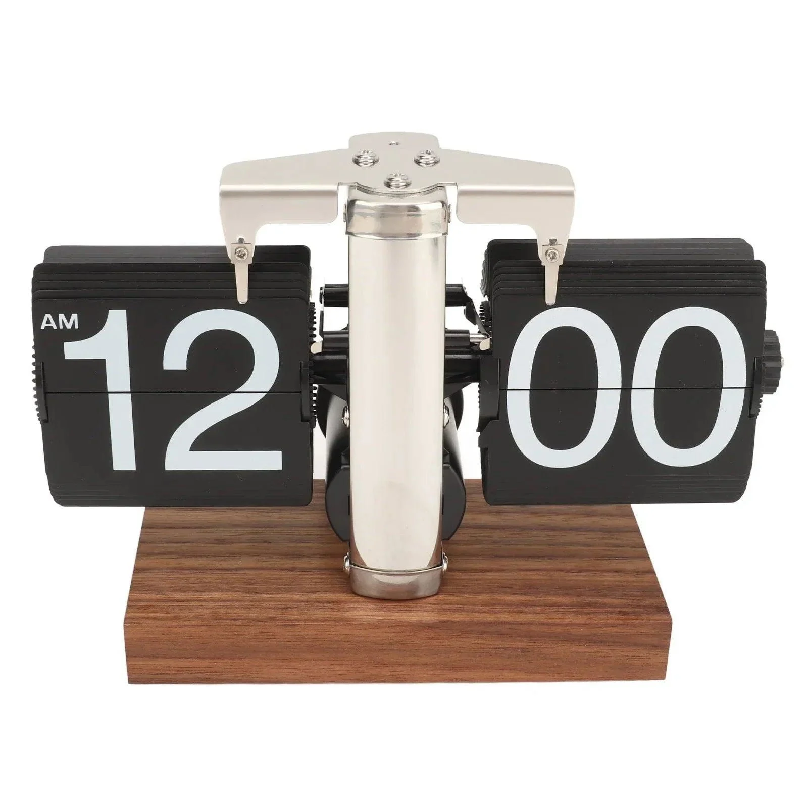 Flip down clock | Walnut wood | Vintage clock | Retro | Mechanical -  - #tag1#