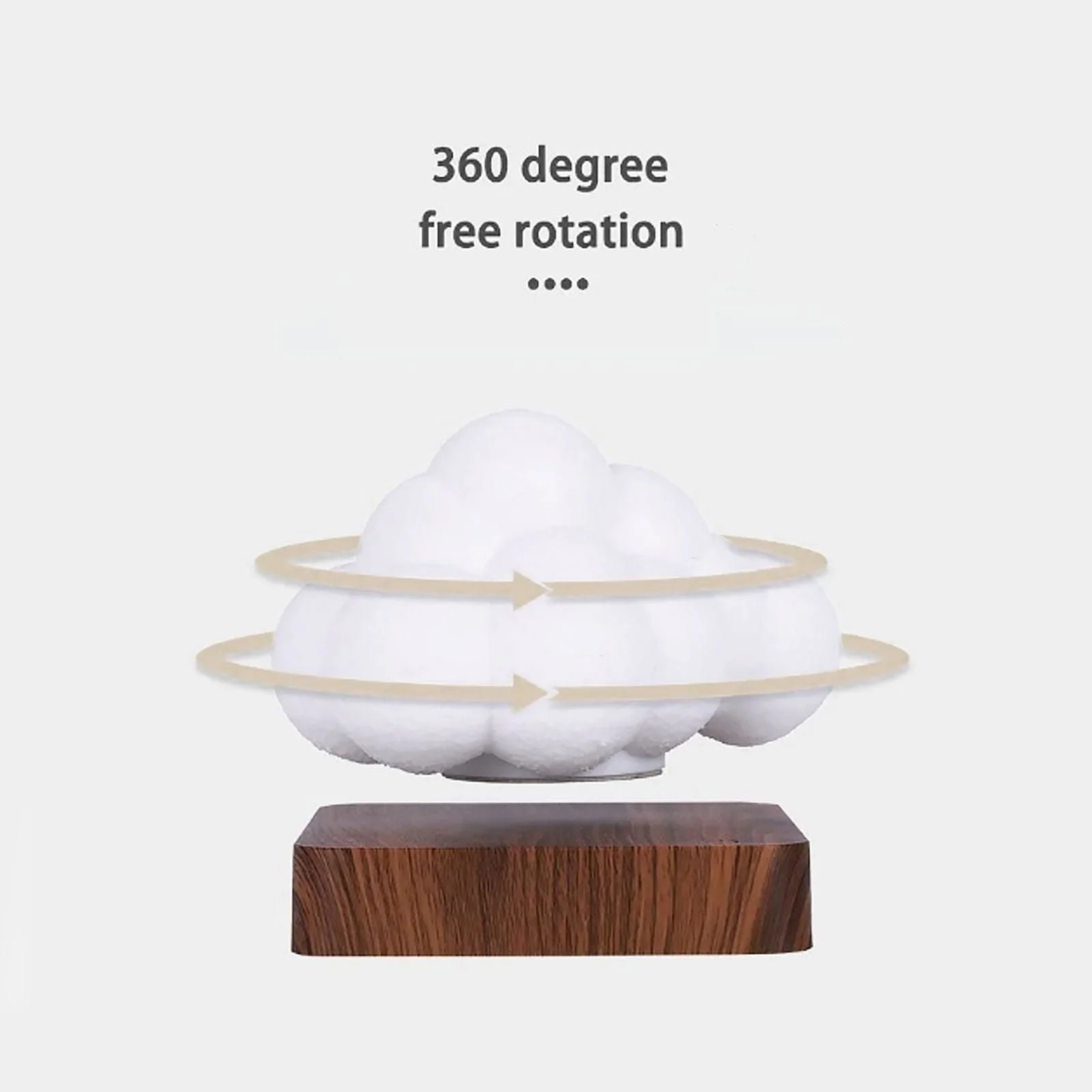 Floating Cloud Wooden Base Lamp -