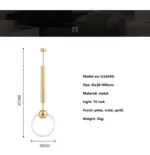 Floating LED Ring Modern Chandelier Suspension Lighting tag1